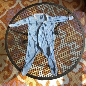Kickee Pants Footie Pajamas 0-3m Giraffe print